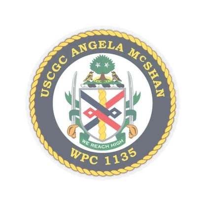 USCGC ANGELA McSHAN WPC 1135 (U.S. Coast Guard) STICKER Vinyl Kiss-Cut Decal 6 Inch Transparent - The Sticker Space