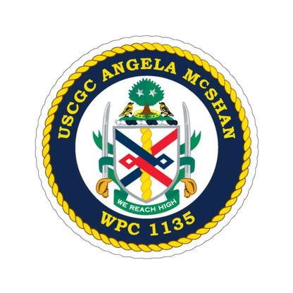 USCGC ANGELA McSHAN WPC 1135 (U.S. Coast Guard) STICKER Vinyl Kiss-Cut Decal 6 Inch White - The Sticker Space