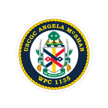 USCGC ANGELA McSHAN WPC 1135 (U.S. Coast Guard) Transparent STICKER Die-Cut Vinyl Decal 3 Inch - The Sticker Space