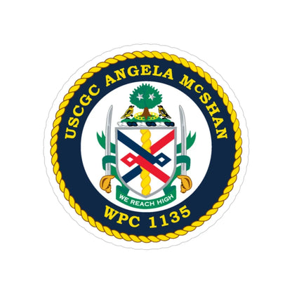 USCGC ANGELA McSHAN WPC 1135 (U.S. Coast Guard) Transparent STICKER Die-Cut Vinyl Decal 5 Inch - The Sticker Space