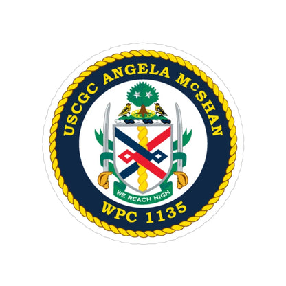 USCGC ANGELA McSHAN WPC 1135 (U.S. Coast Guard) Transparent STICKER Die-Cut Vinyl Decal 6 Inch - The Sticker Space