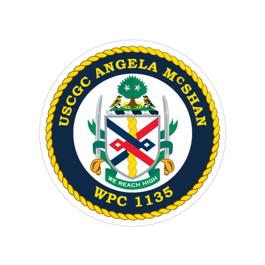 USCGC ANGELA McSHAN WPC 1135 (U.S. Coast Guard) Transparent STICKER Die-Cut Vinyl Decal 6 Inch - The Sticker Space