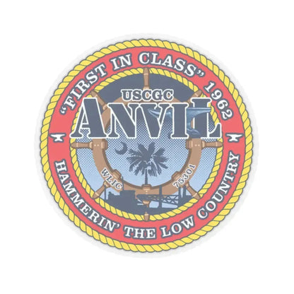 USCGC Anvil WLIC 75301 (U.S. Coast Guard) STICKER Vinyl Kiss-Cut Decal 2 Inch Transparent - The Sticker Space