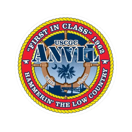 USCGC Anvil WLIC 75301 (U.S. Coast Guard) STICKER Vinyl Kiss-Cut Decal 2 Inch White - The Sticker Space