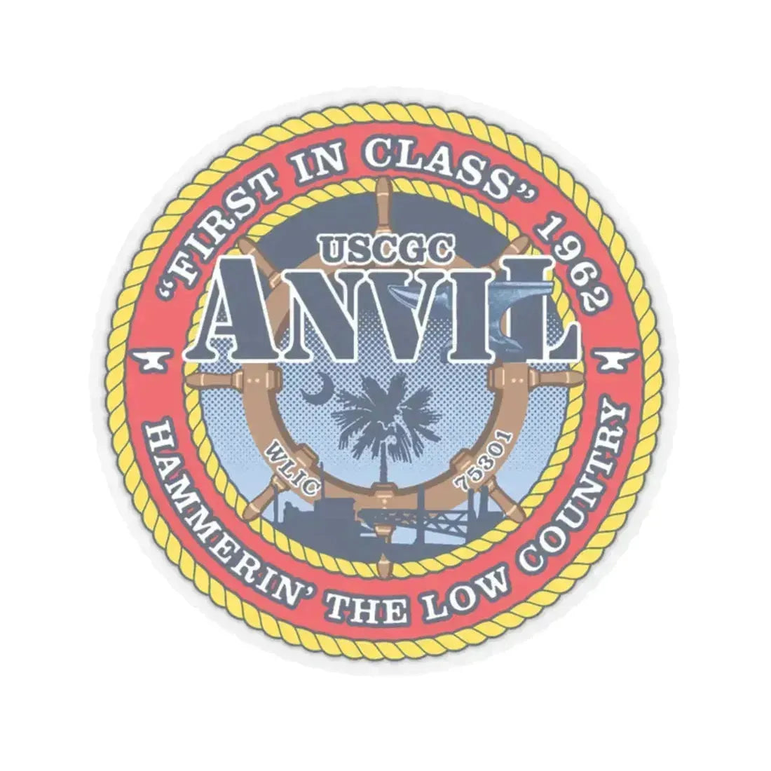 USCGC Anvil WLIC 75301 (U.S. Coast Guard) STICKER Vinyl Kiss-Cut Decal 6 Inch Transparent - The Sticker Space