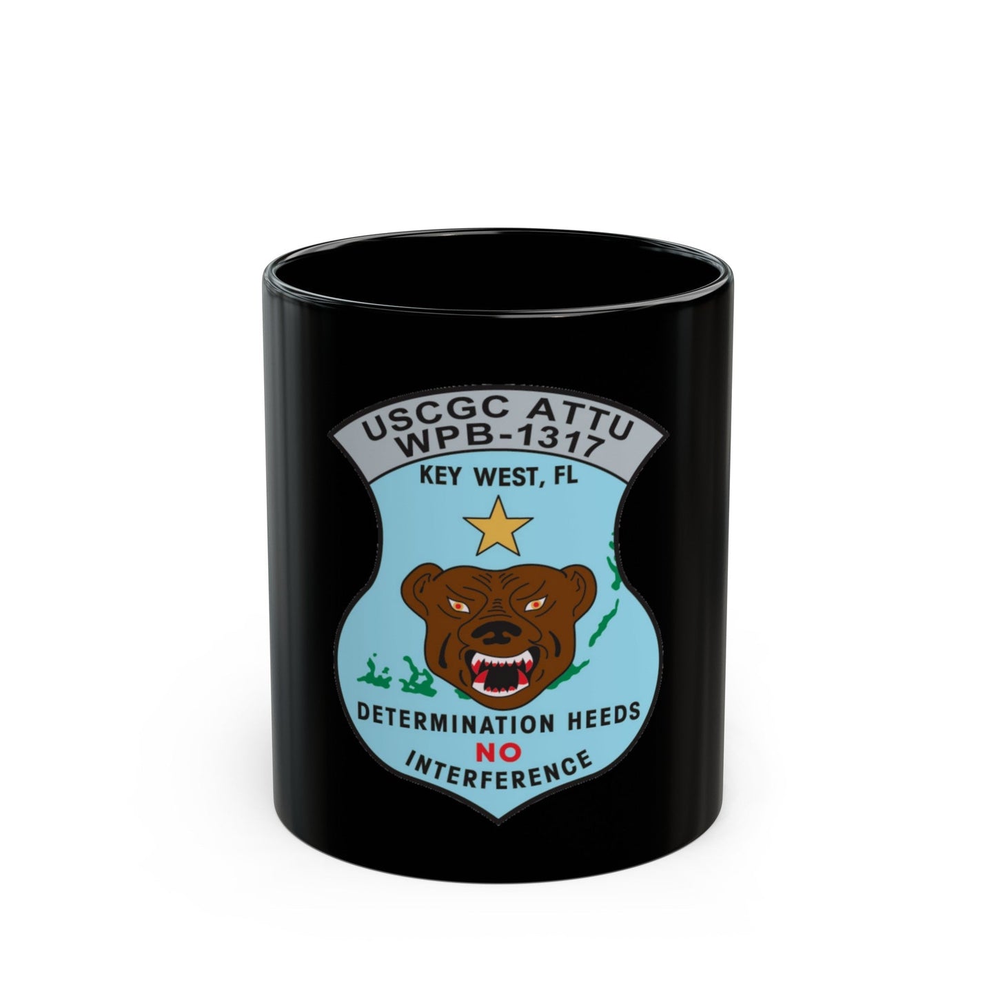 USCGC Attu WPB 1317 Key West FL (U.S. Coast Guard) Black Coffee Mug-11oz-The Sticker Space