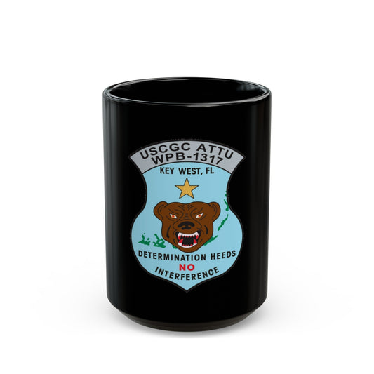 USCGC Attu WPB 1317 Key West FL (U.S. Coast Guard) Black Coffee Mug-15oz-The Sticker Space