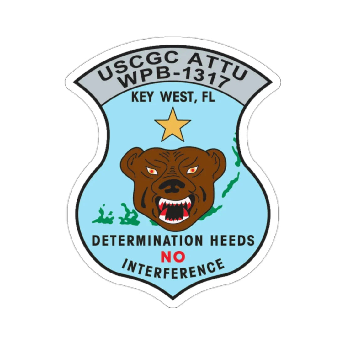USCGC Attu WPB 1317 Key West FL (U.S. Coast Guard) STICKER Vinyl Die-Cut Decal 2 Inch - The Sticker Space