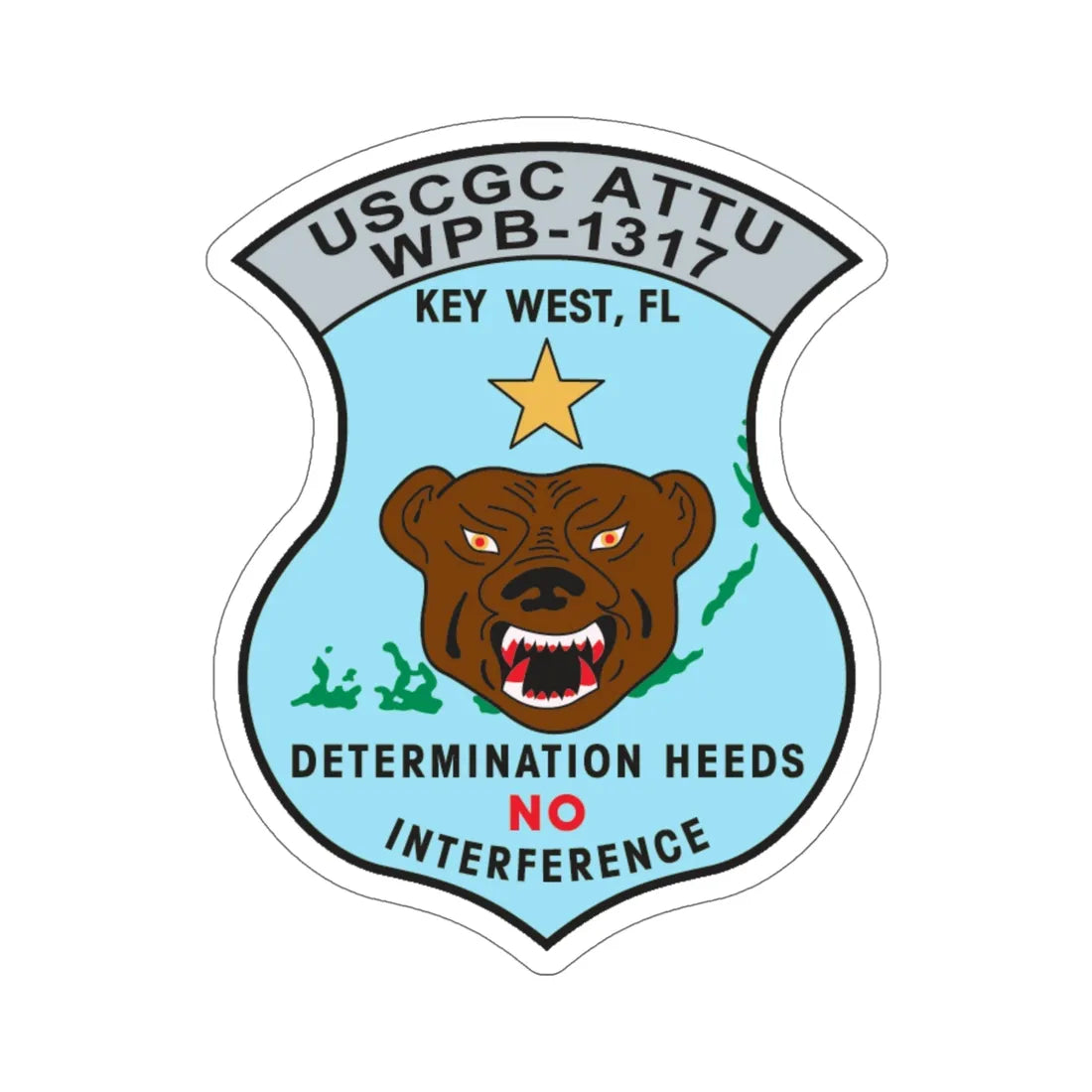 USCGC Attu WPB 1317 Key West FL (U.S. Coast Guard) STICKER Vinyl Die-Cut Decal 6 Inch - The Sticker Space