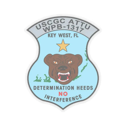 USCGC Attu WPB 1317   Key West FL (U.S. Coast Guard) STICKER Vinyl Kiss-Cut Decal 4 Inch Transparent - The Sticker Space