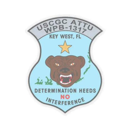 USCGC Attu WPB 1317   Key West FL (U.S. Coast Guard) STICKER Vinyl Kiss-Cut Decal 6 Inch Transparent - The Sticker Space