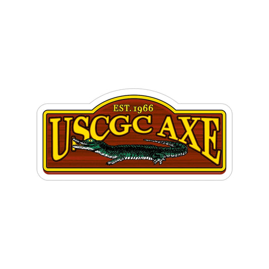 USCGC Axe (U.S. Coast Guard) Transparent STICKER Die-Cut Vinyl Decal-6 Inch-The Sticker Space