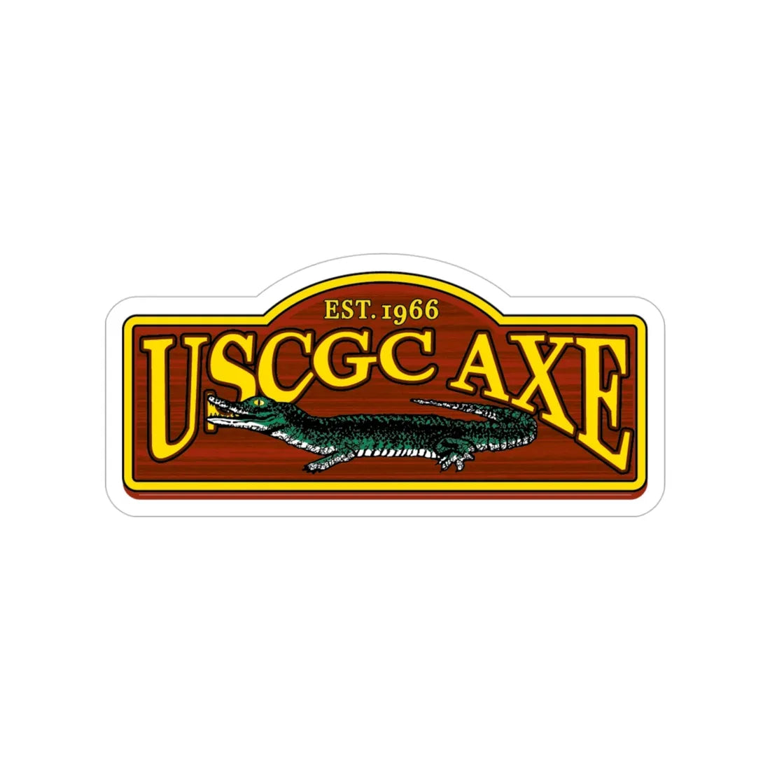 USCGC Axe (U.S. Coast Guard) Transparent STICKER Die-Cut Vinyl Decal 4 Inch - The Sticker Space