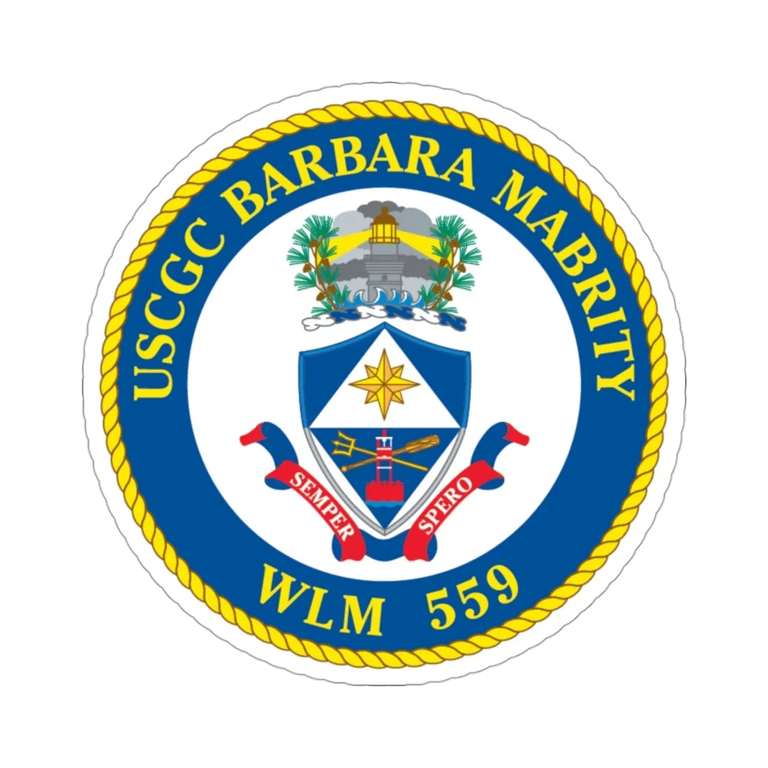 USCGC Barbara Mabrity WLM 559 (U.S. Coast Guard) STICKER Vinyl Die-Cut Decal 3 Inch - The Sticker Space