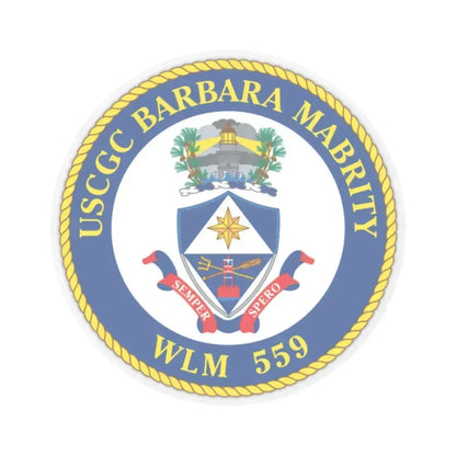 USCGC Barbara Mabrity WLM 559 (U.S. Coast Guard) STICKER Vinyl Kiss-Cut Decal 2 Inch Transparent - The Sticker Space