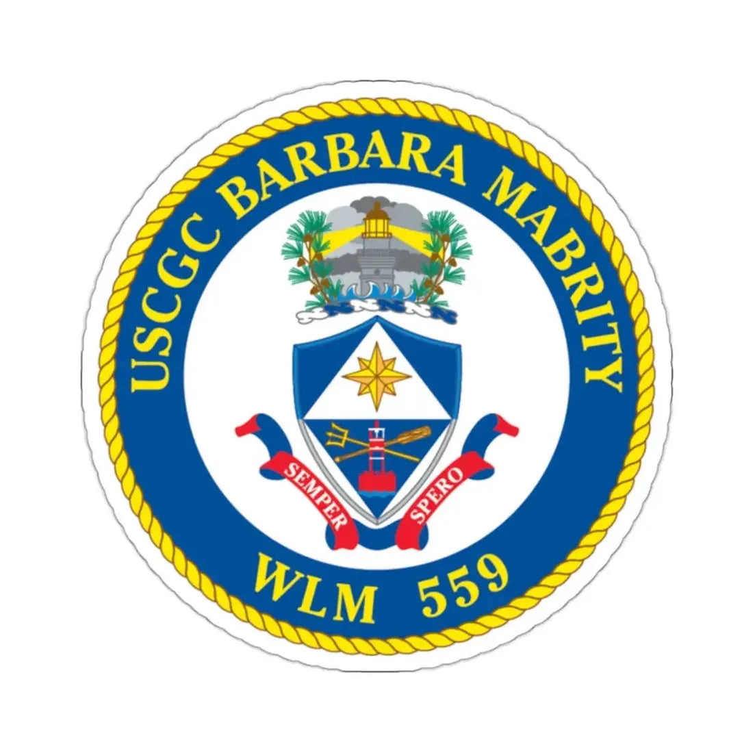 USCGC Barbara Mabrity WLM 559 (U.S. Coast Guard) STICKER Vinyl Kiss-Cut Decal 2 Inch White - The Sticker Space