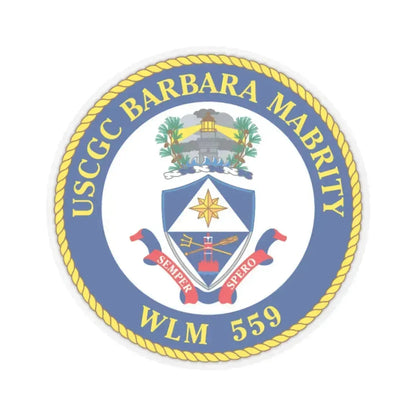USCGC Barbara Mabrity WLM 559 (U.S. Coast Guard) STICKER Vinyl Kiss-Cut Decal 3 Inch Transparent - The Sticker Space