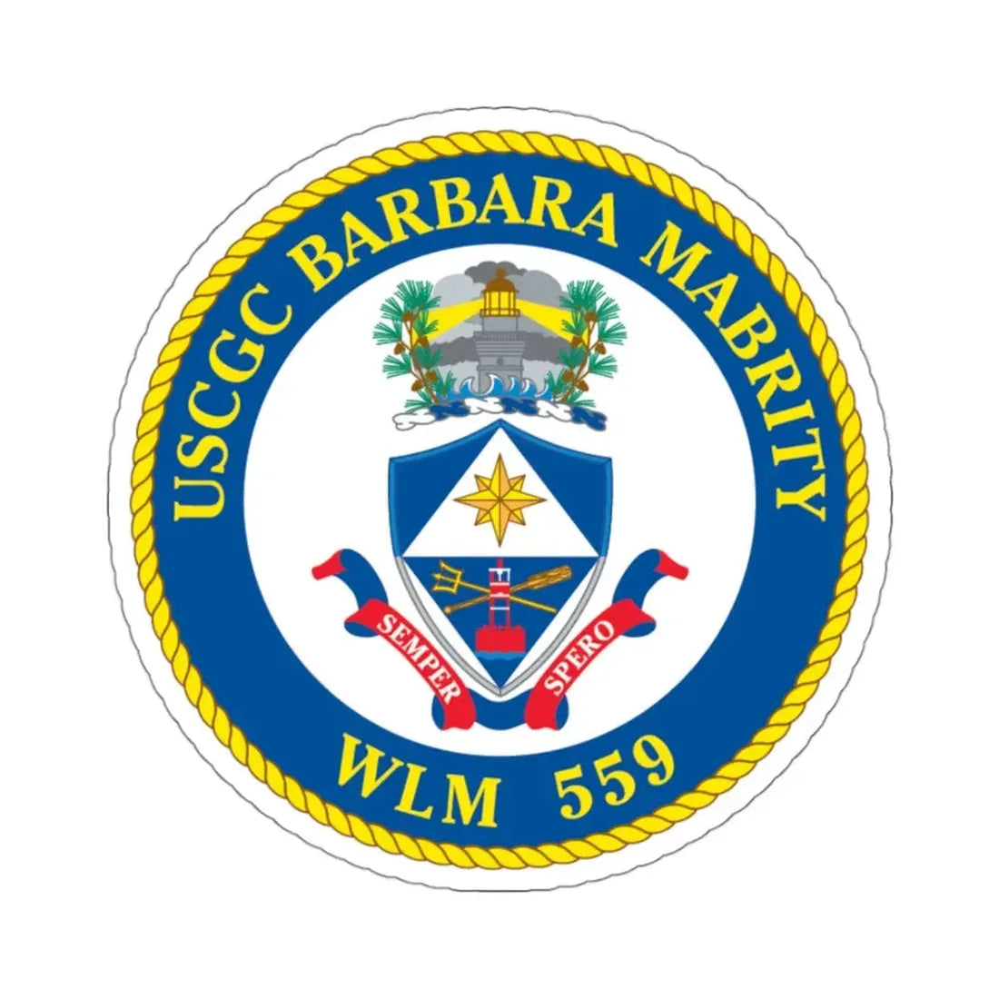 USCGC Barbara Mabrity WLM 559 (U.S. Coast Guard) STICKER Vinyl Kiss-Cut Decal 3 Inch White - The Sticker Space
