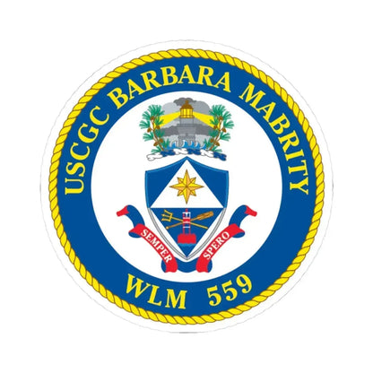 USCGC Barbara Mabrity WLM 559 (U.S. Coast Guard) STICKER Vinyl Kiss-Cut Decal 3 Inch White - The Sticker Space