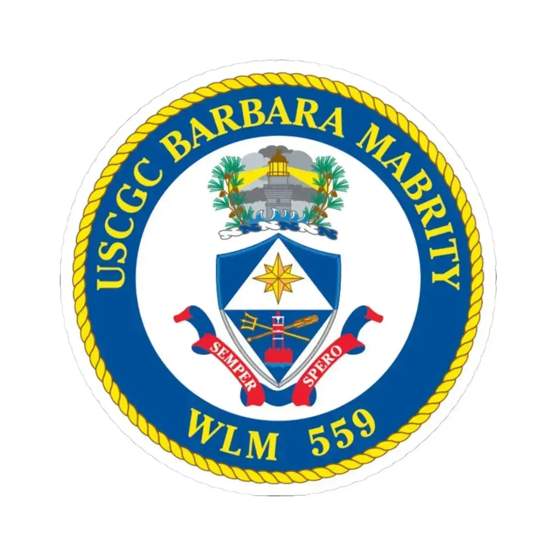 USCGC Barbara Mabrity WLM 559 (U.S. Coast Guard) STICKER Vinyl Kiss-Cut Decal 3 Inch White - The Sticker Space