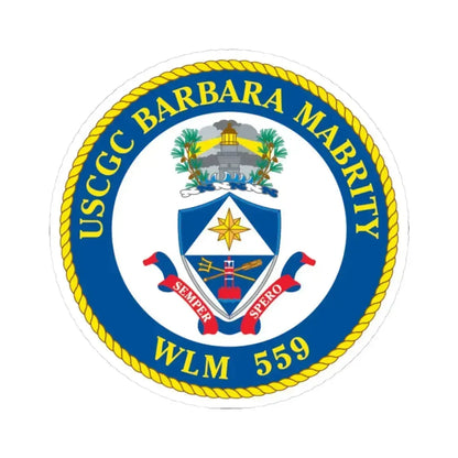 USCGC Barbara Mabrity WLM 559 (U.S. Coast Guard) STICKER Vinyl Kiss-Cut Decal 3 Inch White - The Sticker Space