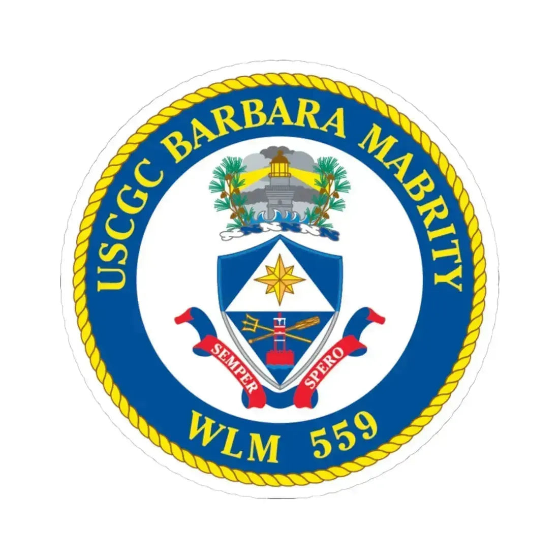 USCGC Barbara Mabrity WLM 559 (U.S. Coast Guard) STICKER Vinyl Kiss-Cut Decal 4 Inch White - The Sticker Space