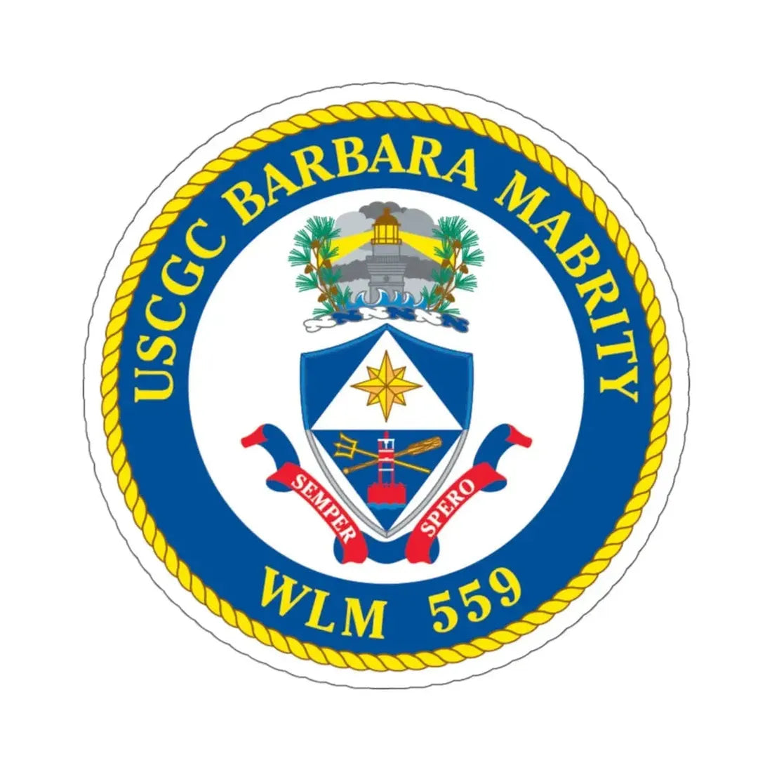 USCGC Barbara Mabrity WLM 559 (U.S. Coast Guard) STICKER Vinyl Kiss-Cut Decal 6 Inch White - The Sticker Space