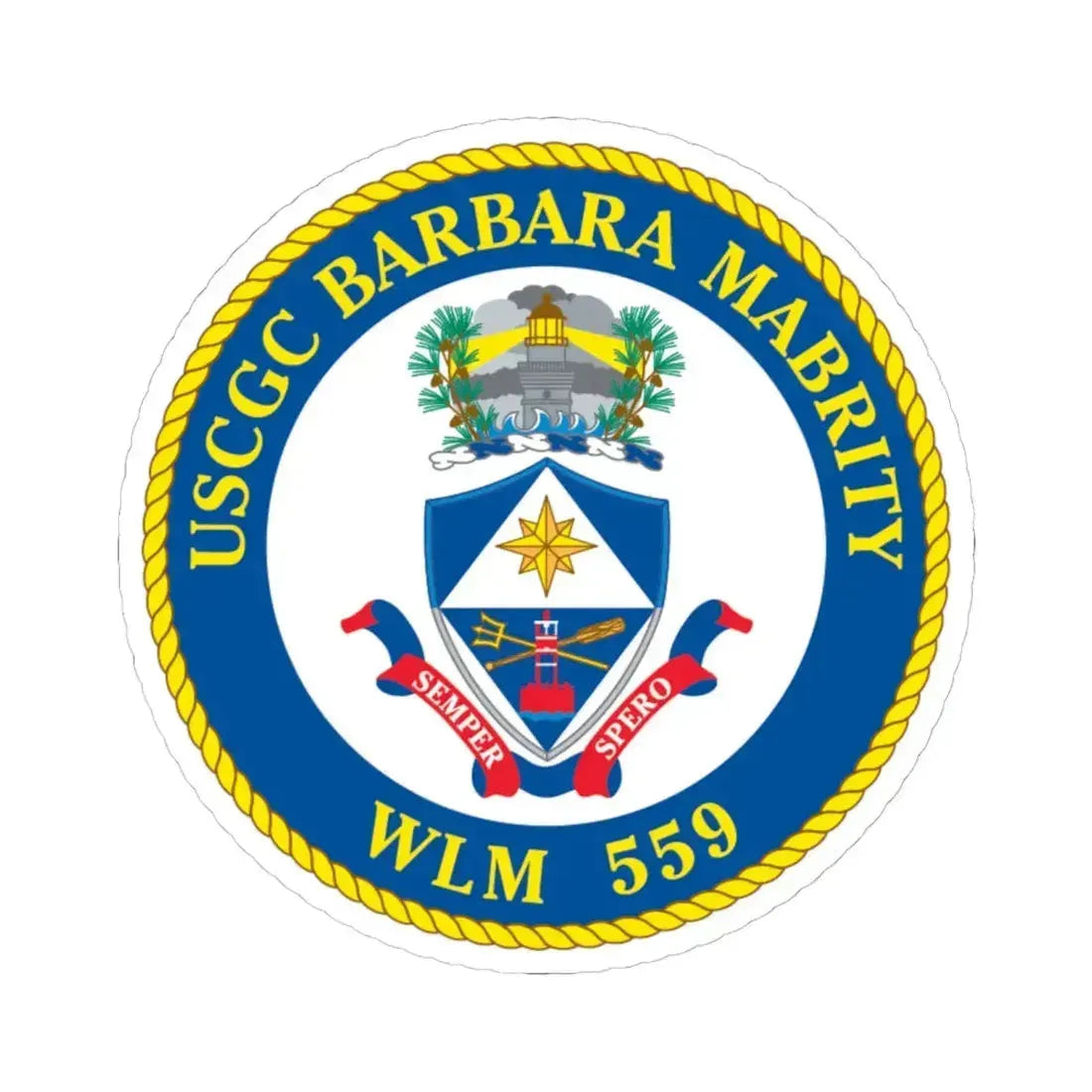 USCGC Barbara Mabrity WLM 559 (U.S. Coast Guard) STICKER Vinyl Kiss-Cut Decal 6 Inch White - The Sticker Space