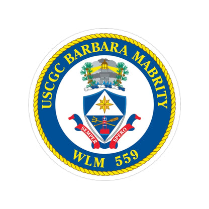 USCGC Barbara Mabrity WLM 559 (U.S. Coast Guard) Transparent STICKER Die-Cut Vinyl Decal 2 Inch - The Sticker Space