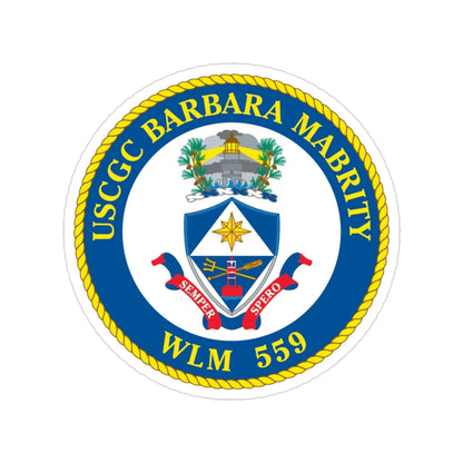 USCGC Barbara Mabrity WLM 559 (U.S. Coast Guard) Transparent STICKER Die-Cut Vinyl Decal 3 Inch - The Sticker Space