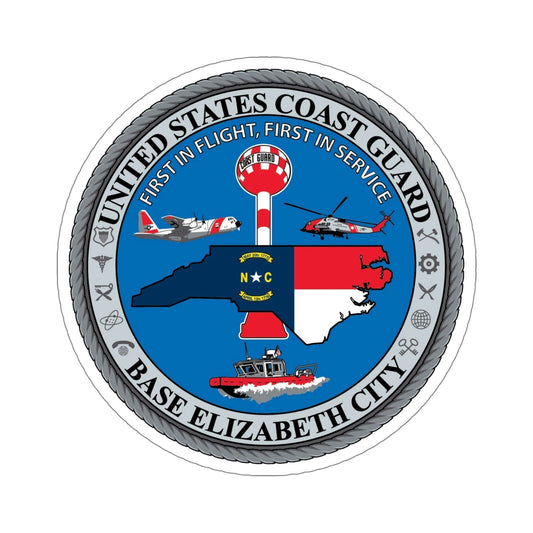 USCGC Base Elizabeth City (U.S. Coast Guard) STICKER Vinyl Die-Cut Decal-6 Inch-The Sticker Space