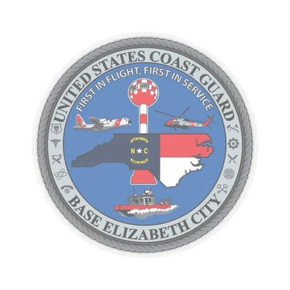 USCGC Base Elizabeth City (U.S. Coast Guard) STICKER Vinyl Kiss-Cut Decal 6 Inch Transparent - The Sticker Space