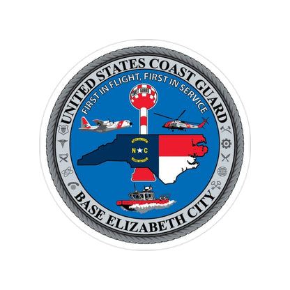 USCGC Base Elizabeth City (U.S. Coast Guard) Transparent STICKER Die-Cut Vinyl Decal 2 Inch - The Sticker Space