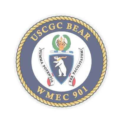 USCGC Bear WMEC 901 (U.S. Coast Guard) STICKER Vinyl Kiss-Cut Decal 2 Inch Transparent - The Sticker Space