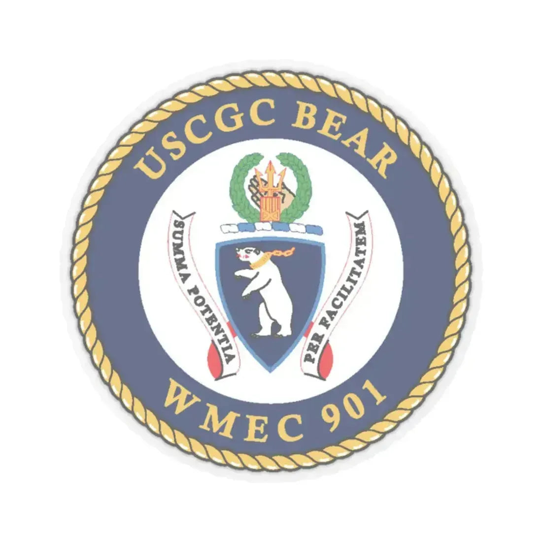 USCGC Bear WMEC 901 (U.S. Coast Guard) STICKER Vinyl Kiss-Cut Decal 2 Inch Transparent - The Sticker Space