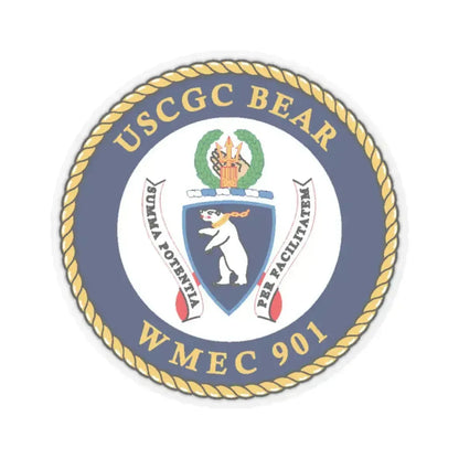 USCGC Bear WMEC 901 (U.S. Coast Guard) STICKER Vinyl Kiss-Cut Decal 2 Inch Transparent - The Sticker Space