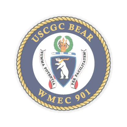 USCGC Bear WMEC 901 (U.S. Coast Guard) STICKER Vinyl Kiss-Cut Decal 2 Inch Transparent - The Sticker Space