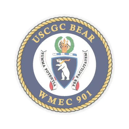 USCGC Bear WMEC 901 (U.S. Coast Guard) STICKER Vinyl Kiss-Cut Decal 4 Inch Transparent - The Sticker Space