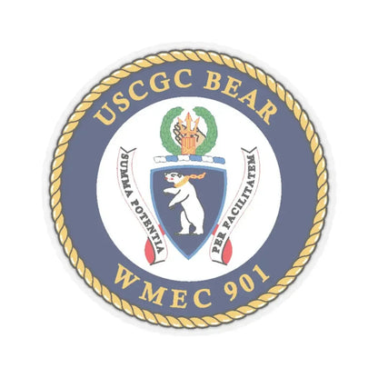 USCGC Bear WMEC 901 (U.S. Coast Guard) STICKER Vinyl Kiss-Cut Decal 6 Inch Transparent - The Sticker Space
