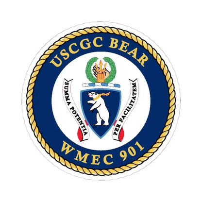 USCGC Bear WMEC 901 (U.S. Coast Guard) STICKER Vinyl Kiss-Cut Decal 6 Inch White - The Sticker Space