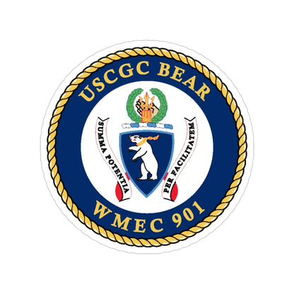 USCGC Bear WMEC 901 (U.S. Coast Guard) Transparent STICKER Die-Cut Vinyl Decal 4 Inch - The Sticker Space