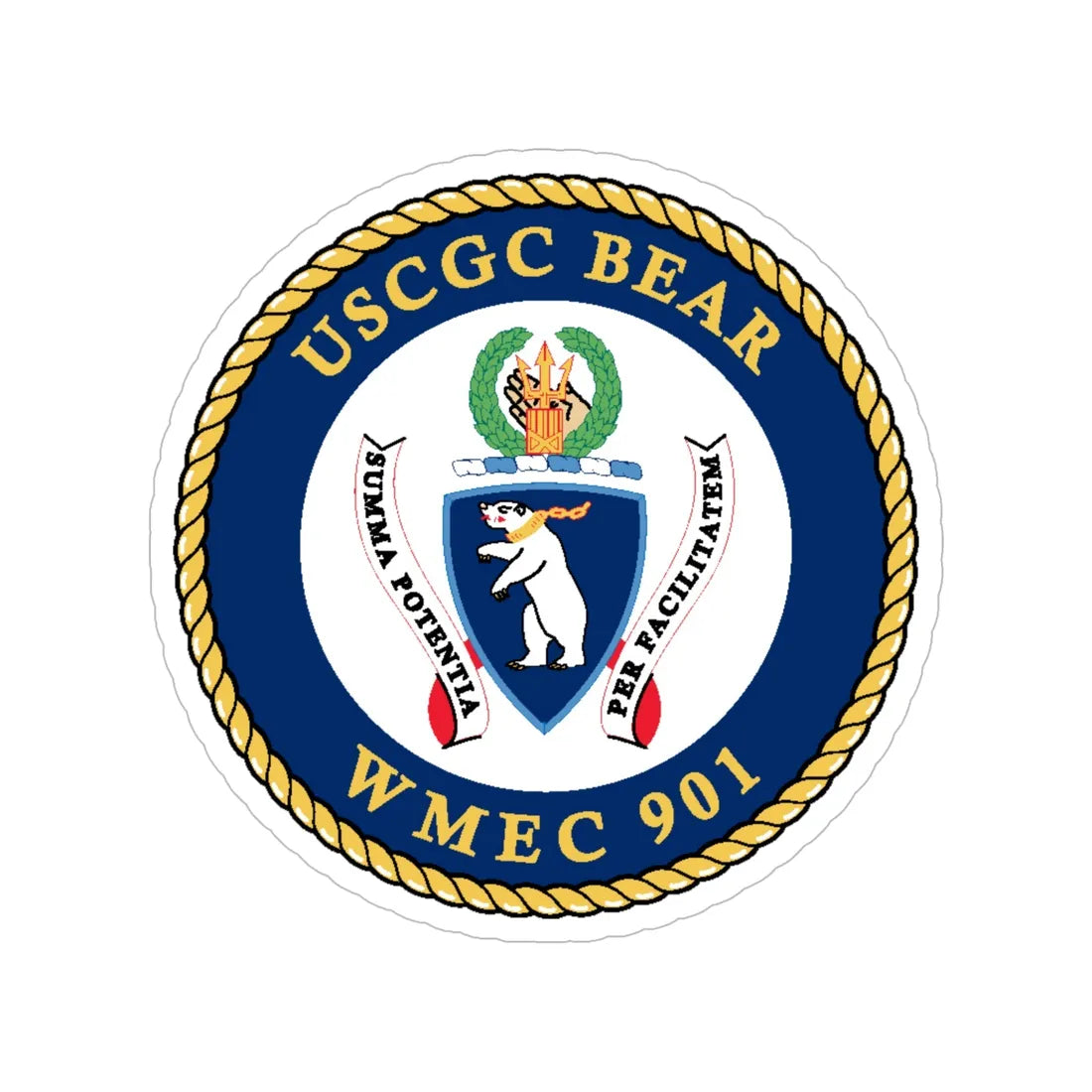 USCGC Bear WMEC 901 (U.S. Coast Guard) Transparent STICKER Die-Cut Vinyl Decal 6 Inch - The Sticker Space