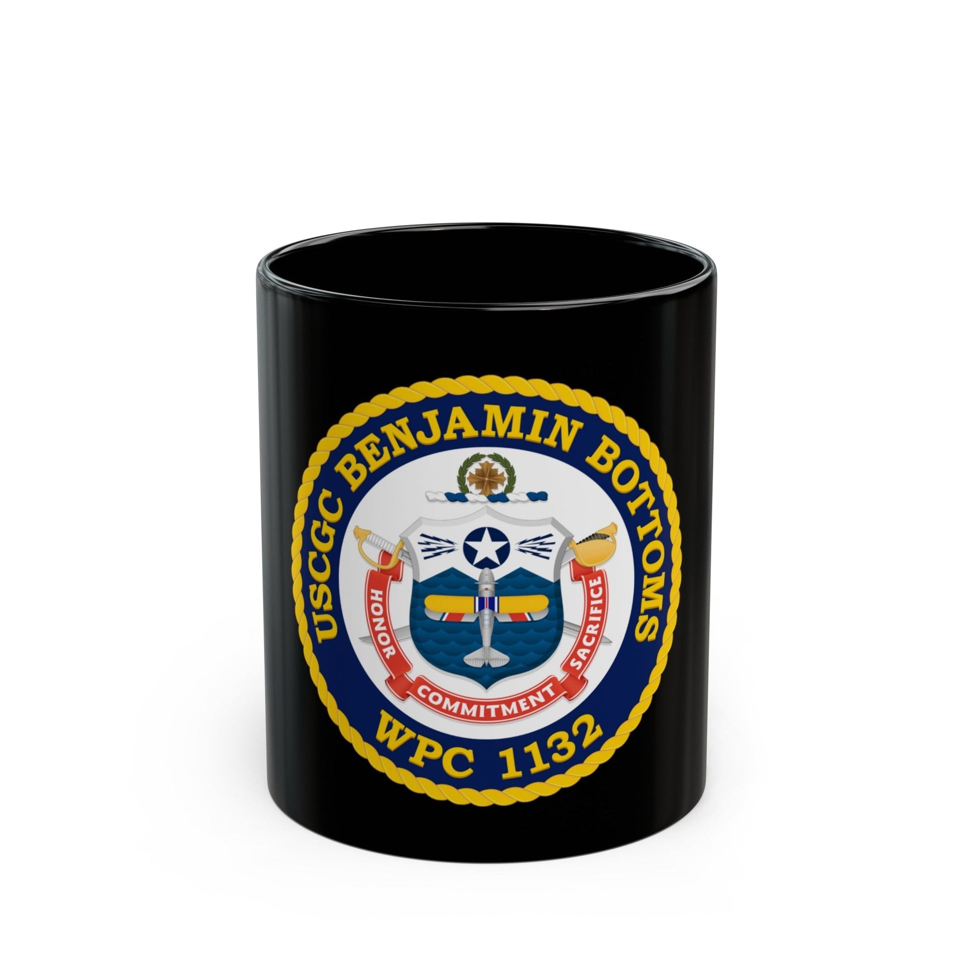 USCGC Benjamin Bottoms WPC 1132 (U.S. Coast Guard) Black Coffee Mug-11oz-The Sticker Space