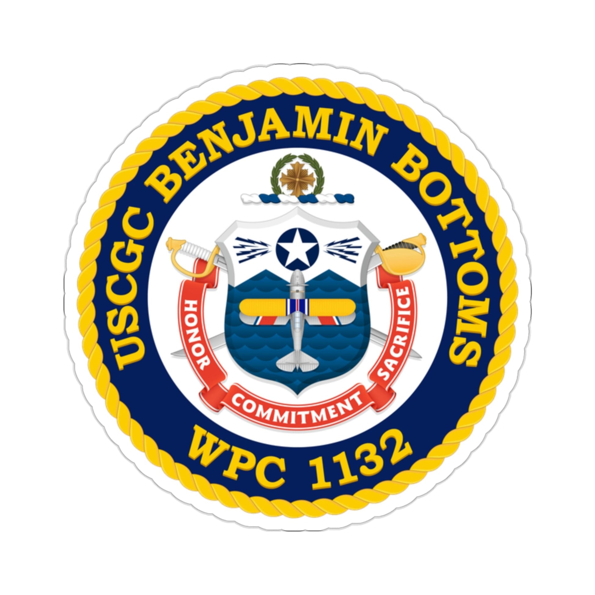 USCGC Benjamin Bottoms WPC 1132 (U.S. Coast Guard) STICKER Vinyl Die-Cut Decal-2 Inch-The Sticker Space