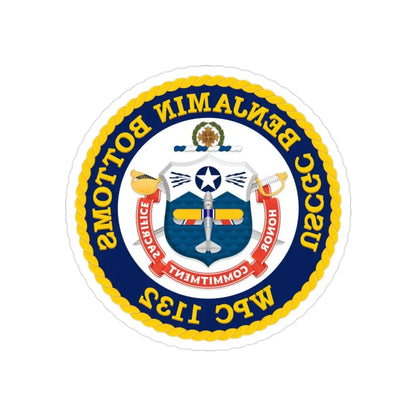 USCGC Benjamin Bottoms WPC 1132 (U.S. Coast Guard) REVERSE PRINT Transparent Die-Cut STICKER 2 Inch Die-Cut Transparent - The Sticker Space