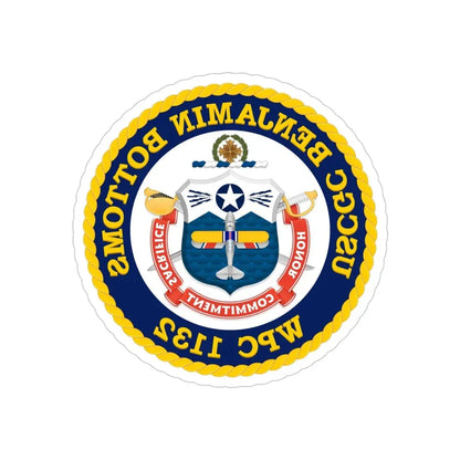 USCGC Benjamin Bottoms WPC 1132 (U.S. Coast Guard) REVERSE PRINT Transparent Die-Cut STICKER 4 Inch Die-Cut Transparent - The Sticker Space