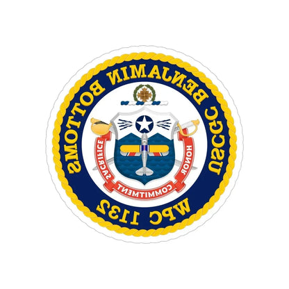 USCGC Benjamin Bottoms WPC 1132 (U.S. Coast Guard) REVERSE PRINT Transparent Die-Cut STICKER 6 Inch Die-Cut Transparent - The Sticker Space