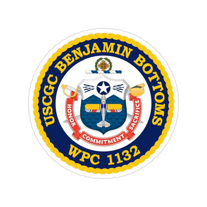 USCGC Benjamin Bottoms WPC 1132 (U.S. Coast Guard) Transparent STICKER Die-Cut Vinyl Decal 5 Inch - The Sticker Space