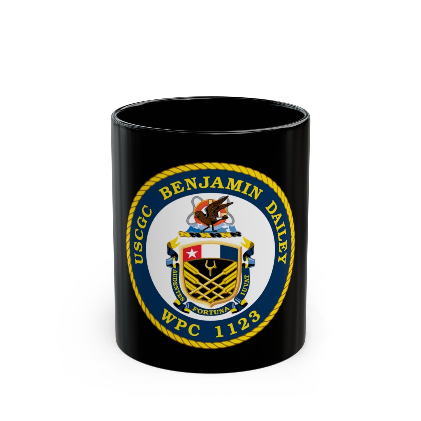 USCGC Benjamin Dailey WPC 1123 (U.S. Coast Guard) Black Coffee Mug-11oz-The Sticker Space