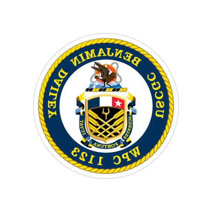 USCGC Benjamin Dailey WPC 1123 (U.S. Coast Guard) REVERSE PRINT Transparent Die-Cut STICKER 6 Inch Die-Cut Transparent - The Sticker Space